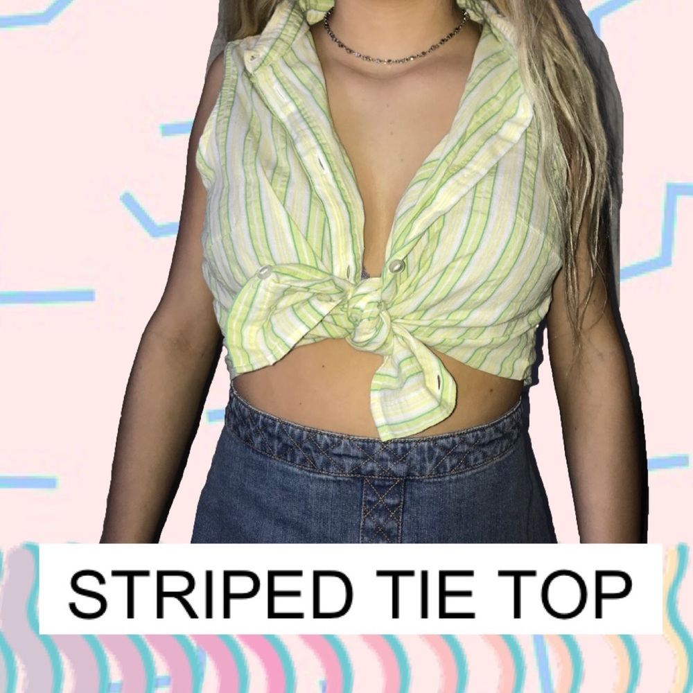 Striped Tie Top